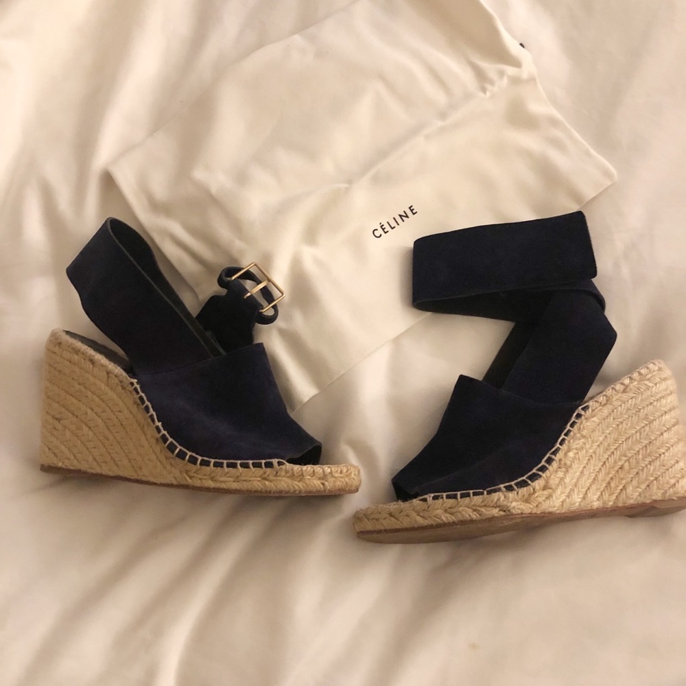 Céline Suede Espadrilles